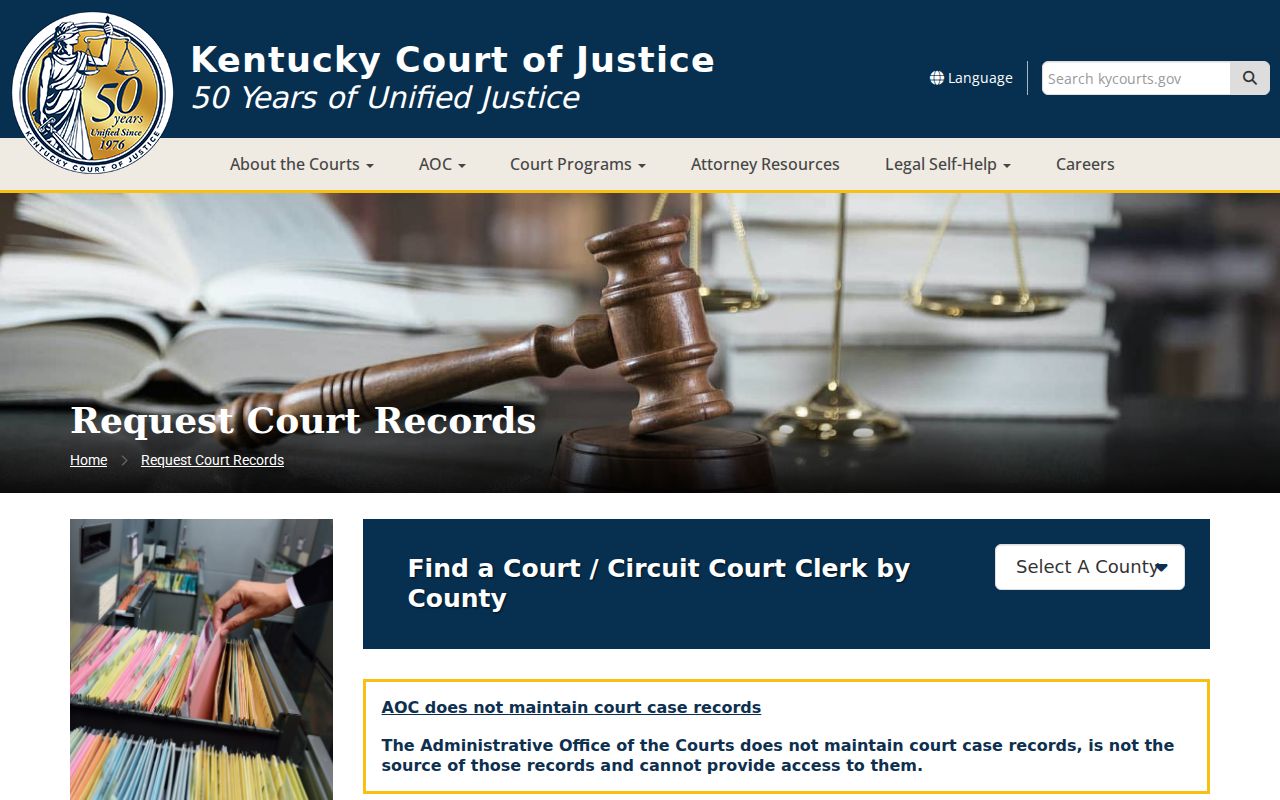 Leslie County criminal court case record request instructions