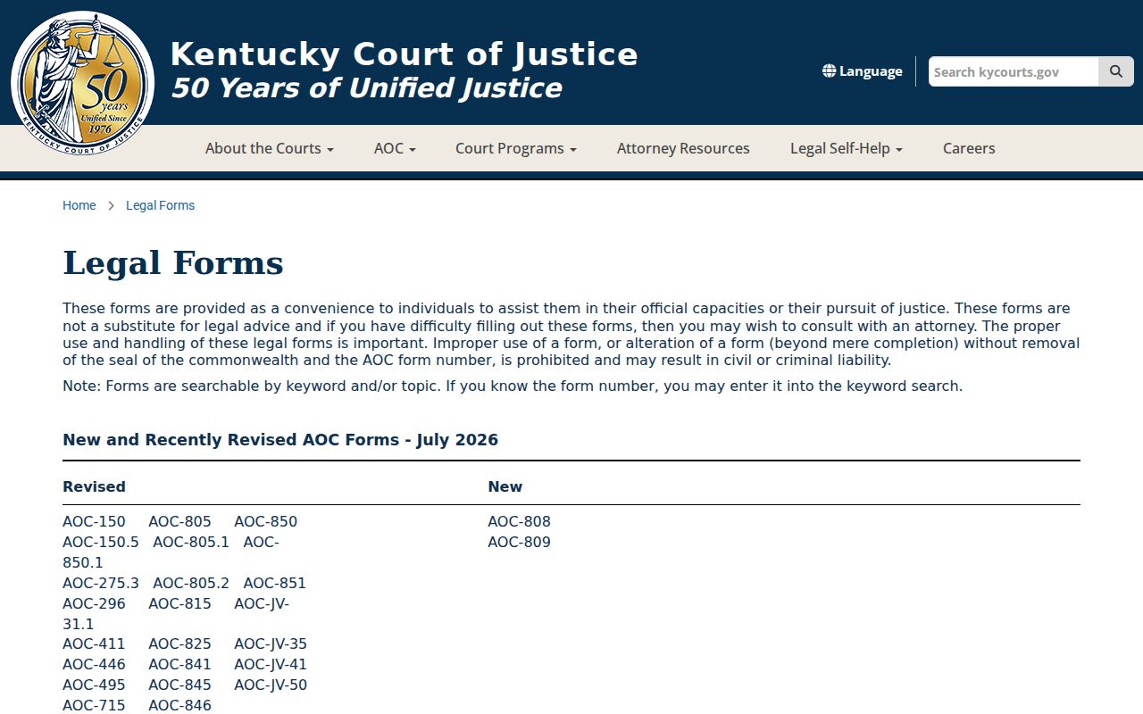 Leslie County criminal court case official legal forms catalog